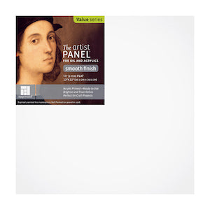 ARTIST PANEL PRIMED SMOOTH 1/8&#39;&#39; FLAT 12X12