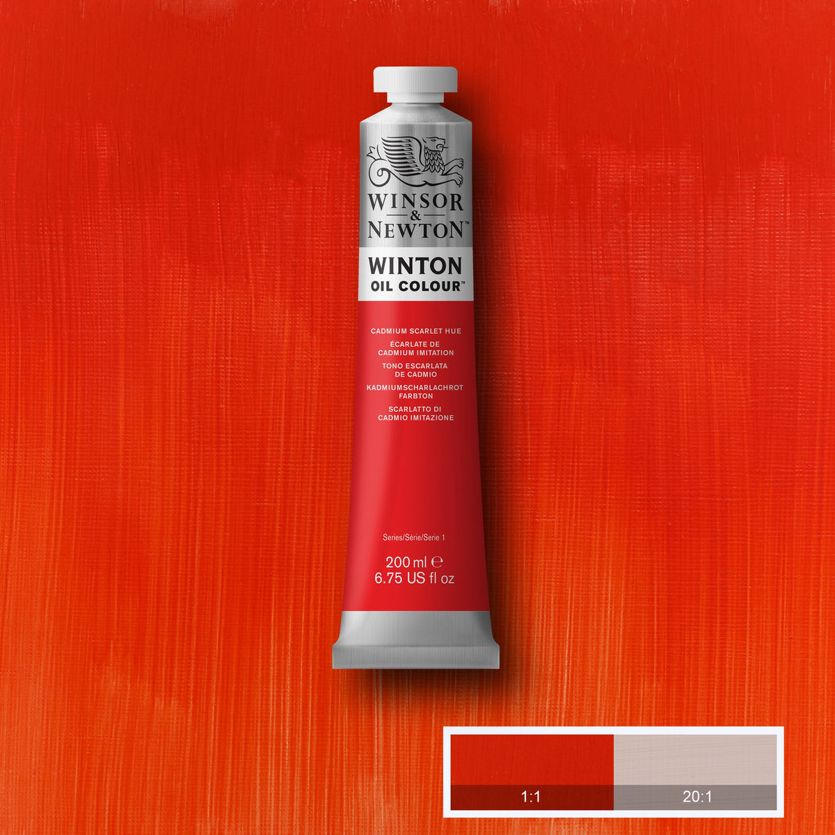 WINTON OIL COLOR 200ml CADMIUM SCARLET