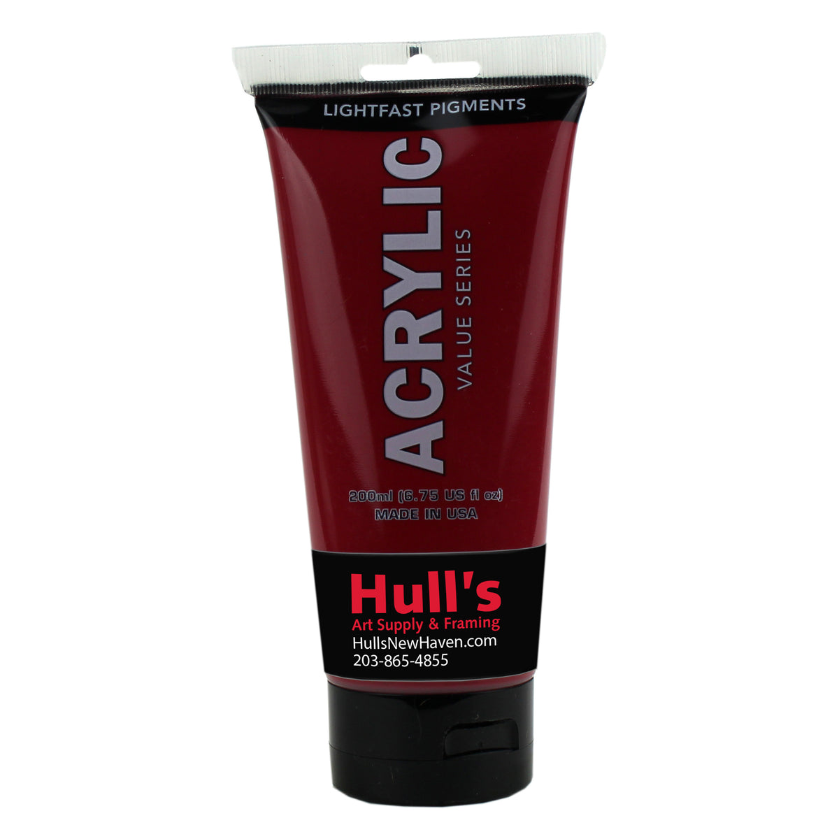 HULLS ACRYLIC 200ml TUBE CADMIUM RED DEEP HUE