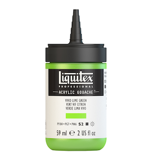 LIQUITEX ACRYLIC GOUACHE 59ml JAR VIVID LIME GREEN