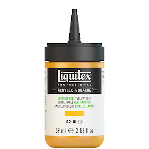 LIQUITEX ACRYLIC GOUACHE 59ml JAR CADMIUM-FREE YELLOW DEEP
