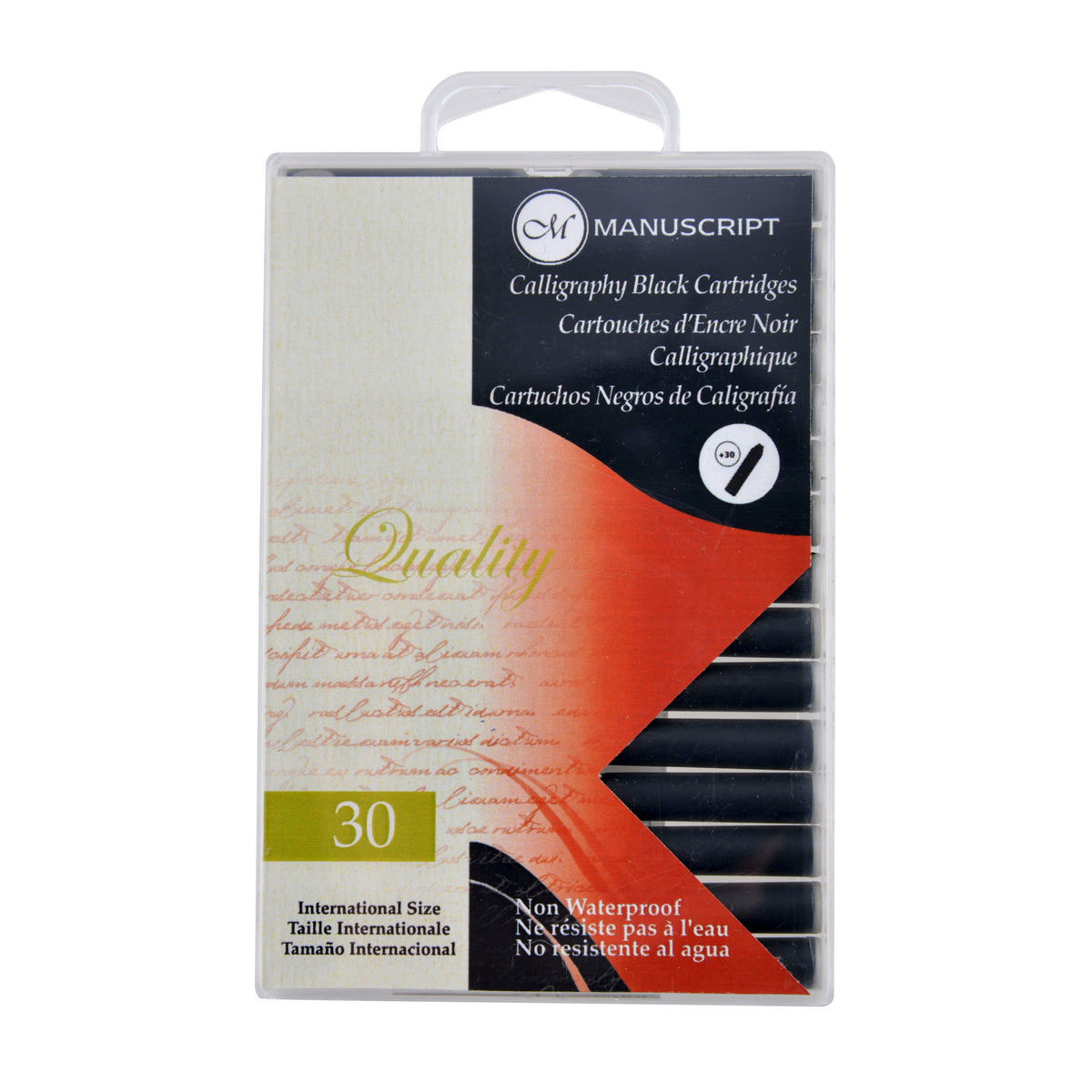 CALLIGRAPHY INK CARTRIDGE BLACK 30PK