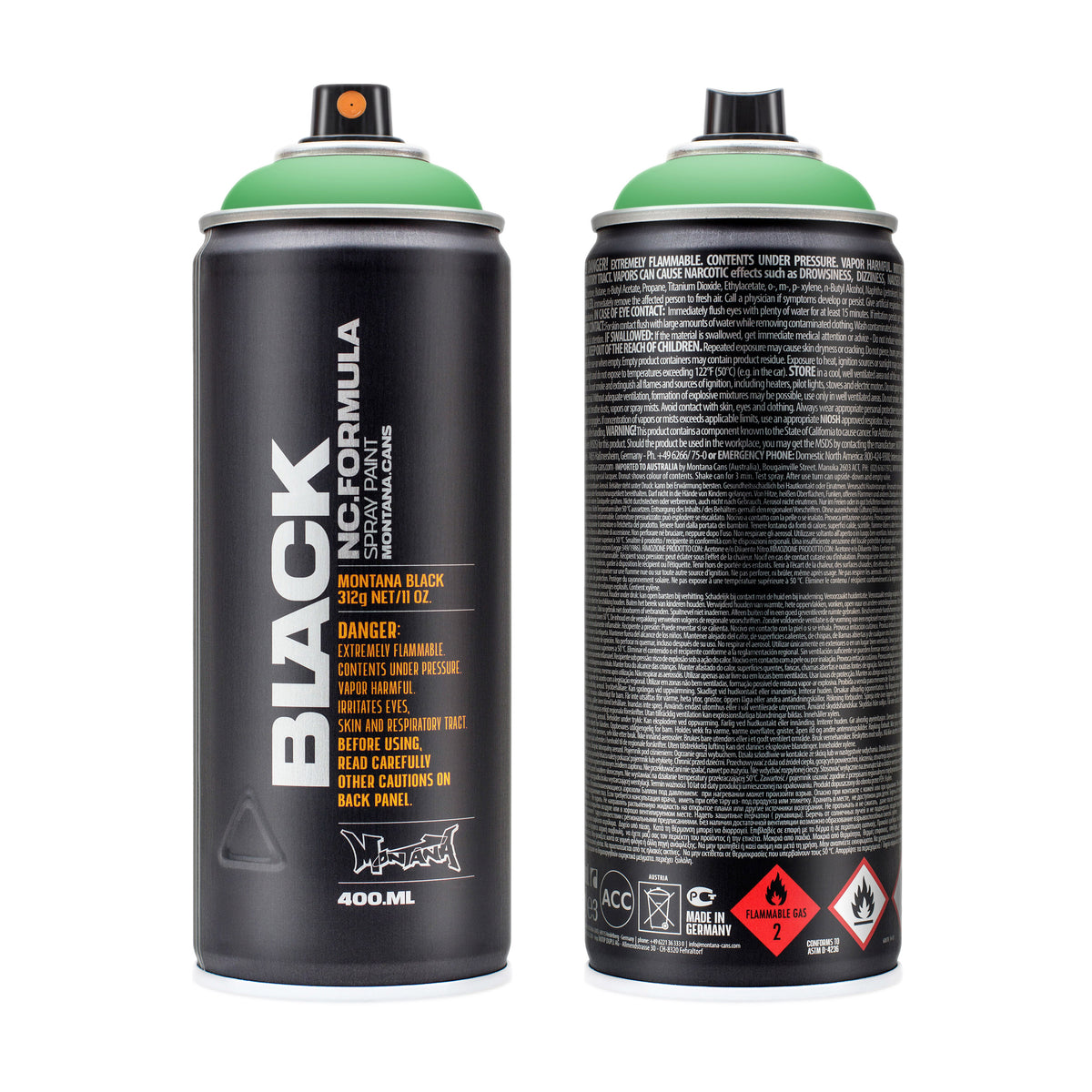 MONTANA BLACK HIGH PRESSURE SPRAY CAN REVOLT GREEN