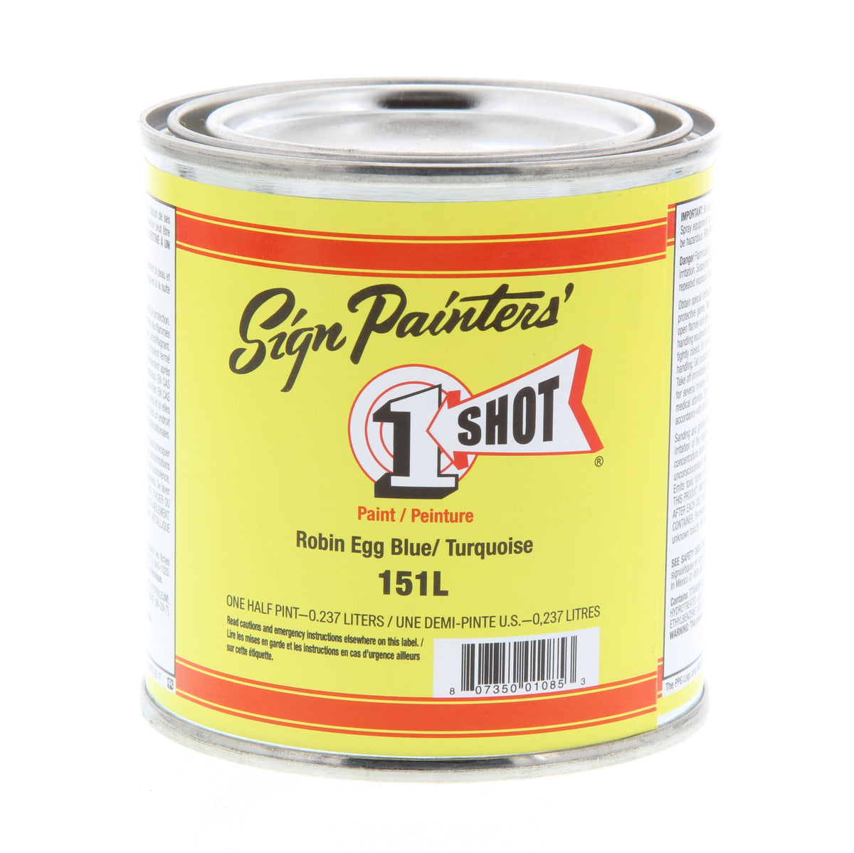 1 SHOT LETTERING ENAMEL ROBIN EGG BLUE 8oz
