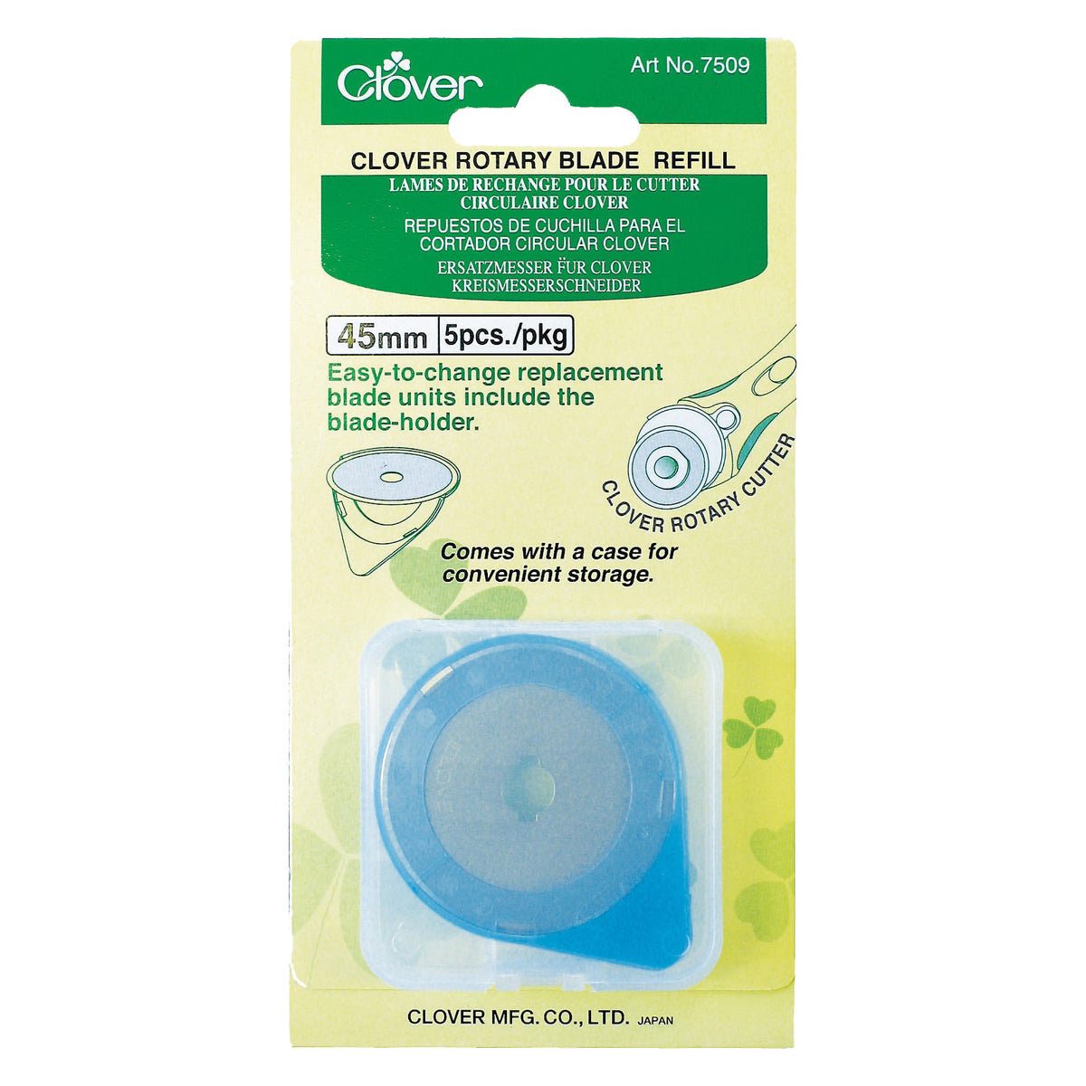 CLOVER ROTARY CUTTER BLADE REFILL 45mm 5-PACK
