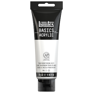 BASICS 4oz TUBE TRANSPARENT MIXING WHITE