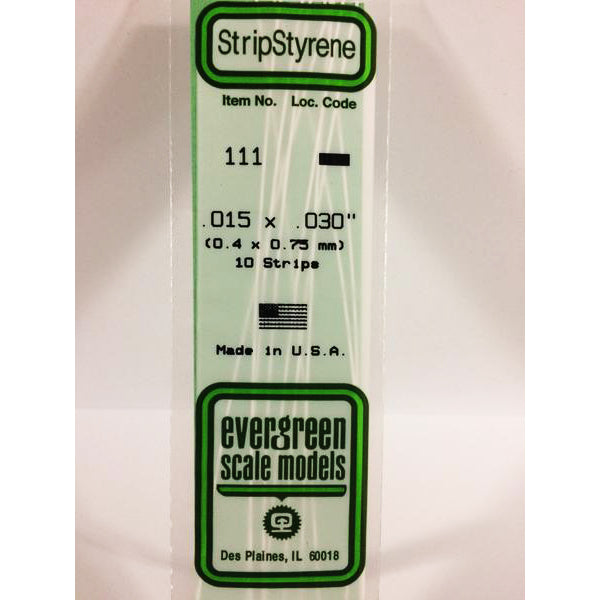 POLYSTYRENE STRIP OPAQUE WHITE .015 X .030 x 14&#39;&#39;