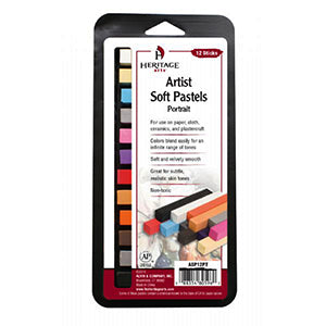 HERITAGE ARTS ARTIST SOFT PASTEL PORTRAIT SET 12PK