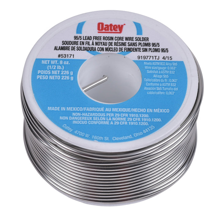 LEAD FREE ROSIB CORE SOLDER 1OZ ROLL