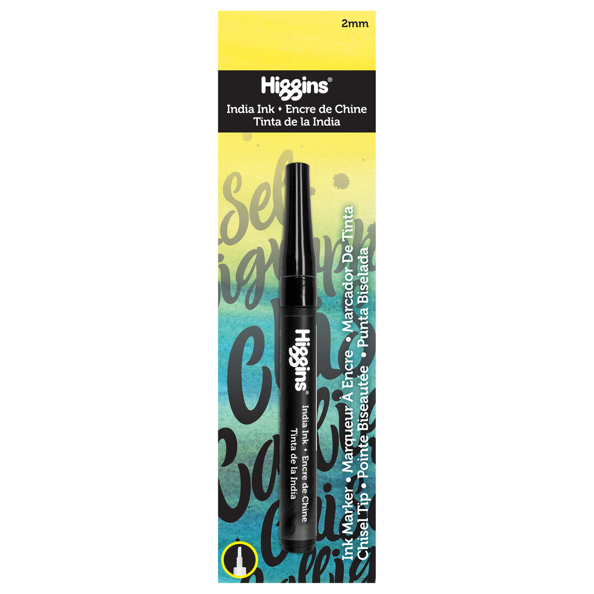HIGGINS INDIA INK CHISEL MARKER 2MM