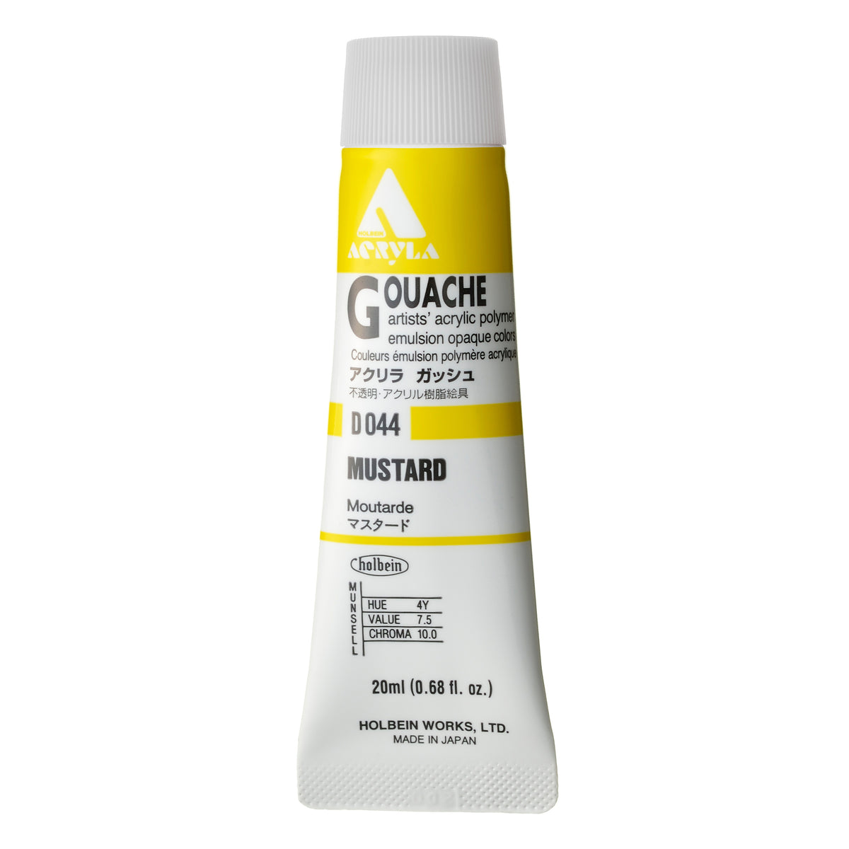 ACRYLA GOUACHE 20ML MUSTARD