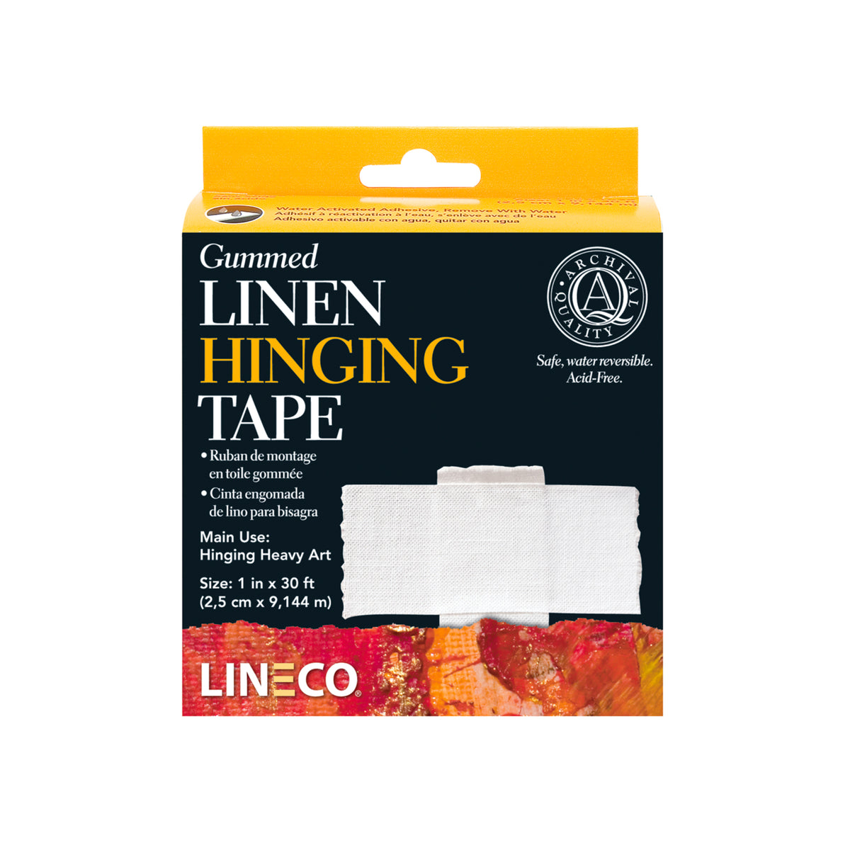 LINEN HINGING TAPE 1.25&#39;&#39;X150 SELF-ADHESIVE