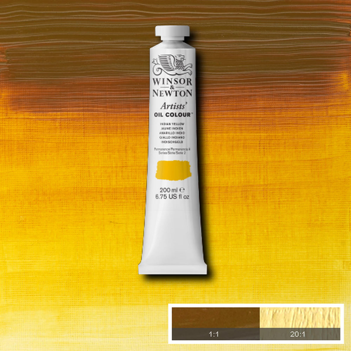 W&amp;N ARTISTS&#39; OIL COLOR INDIAN YELLOW 200ml