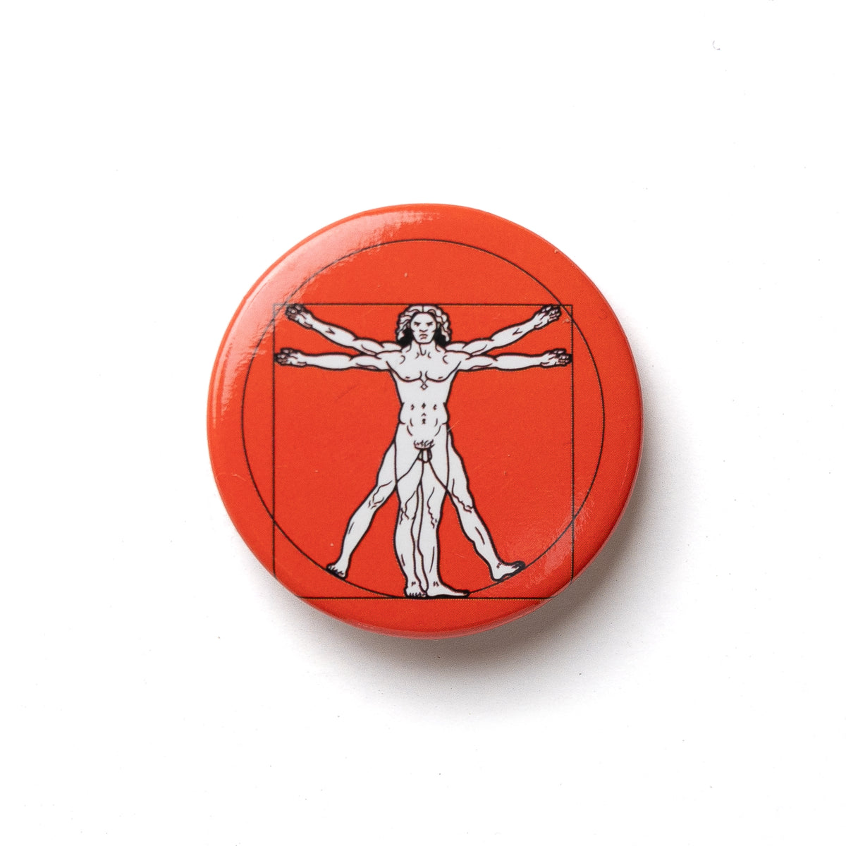 ART HISTORY BUTTON PIN - VITRUVIAN MAN