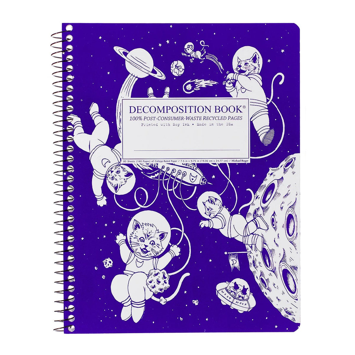 DECOMPOSITION BOOK SPIRAL KITTENS IN SPACE