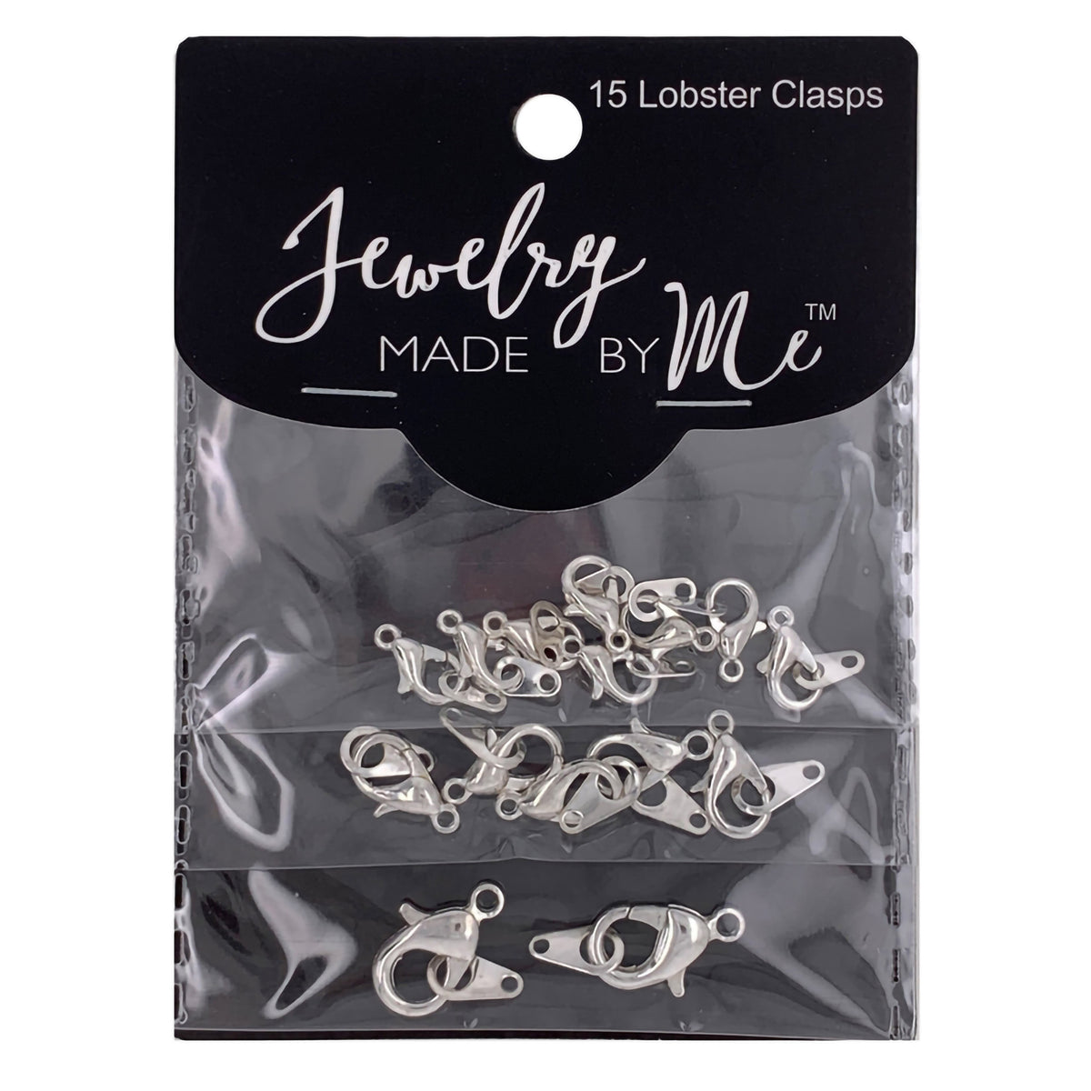 LOBSTER CLASPS SILVER 15PC
