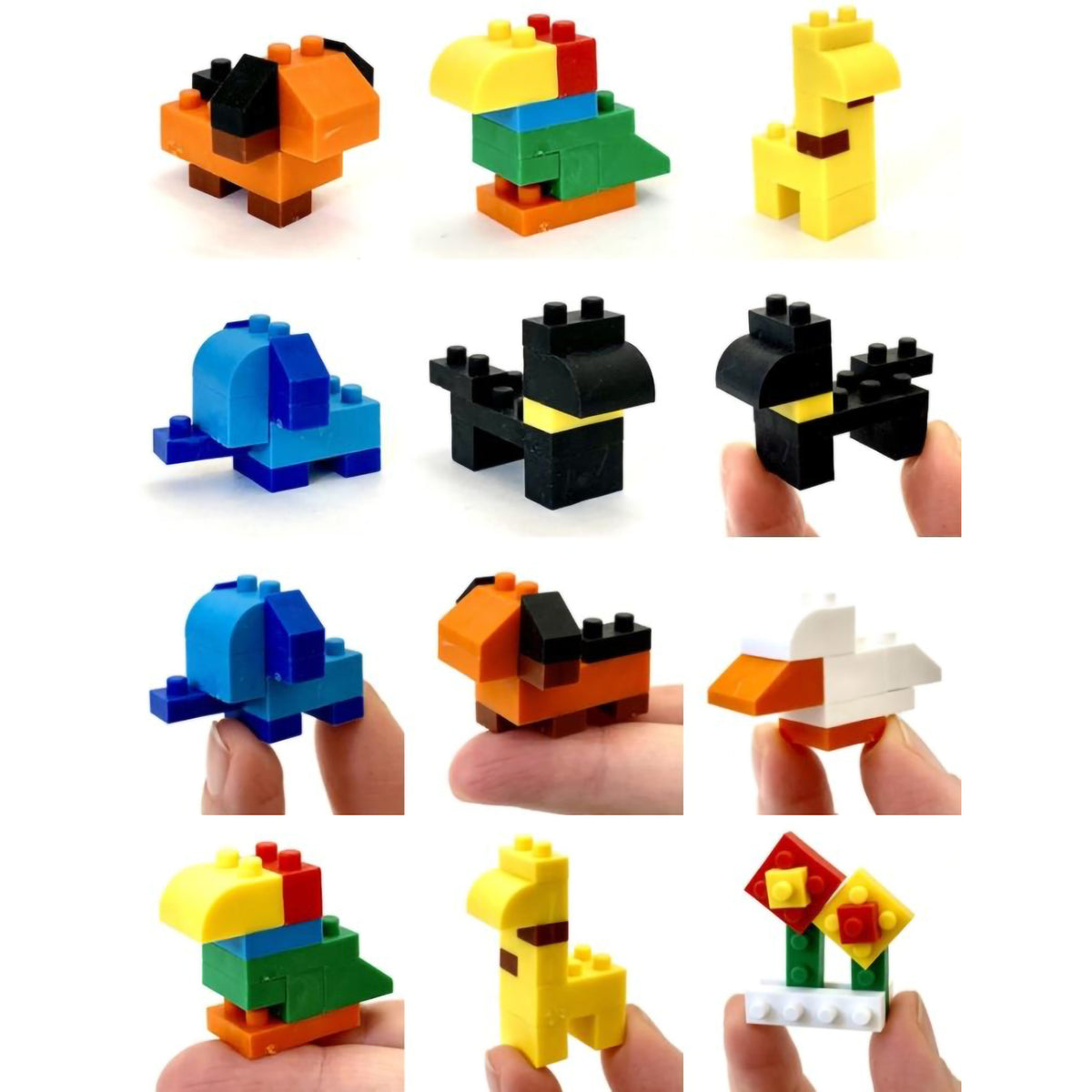 IWAKO BLOCK ANIMAL ERASERS SET
