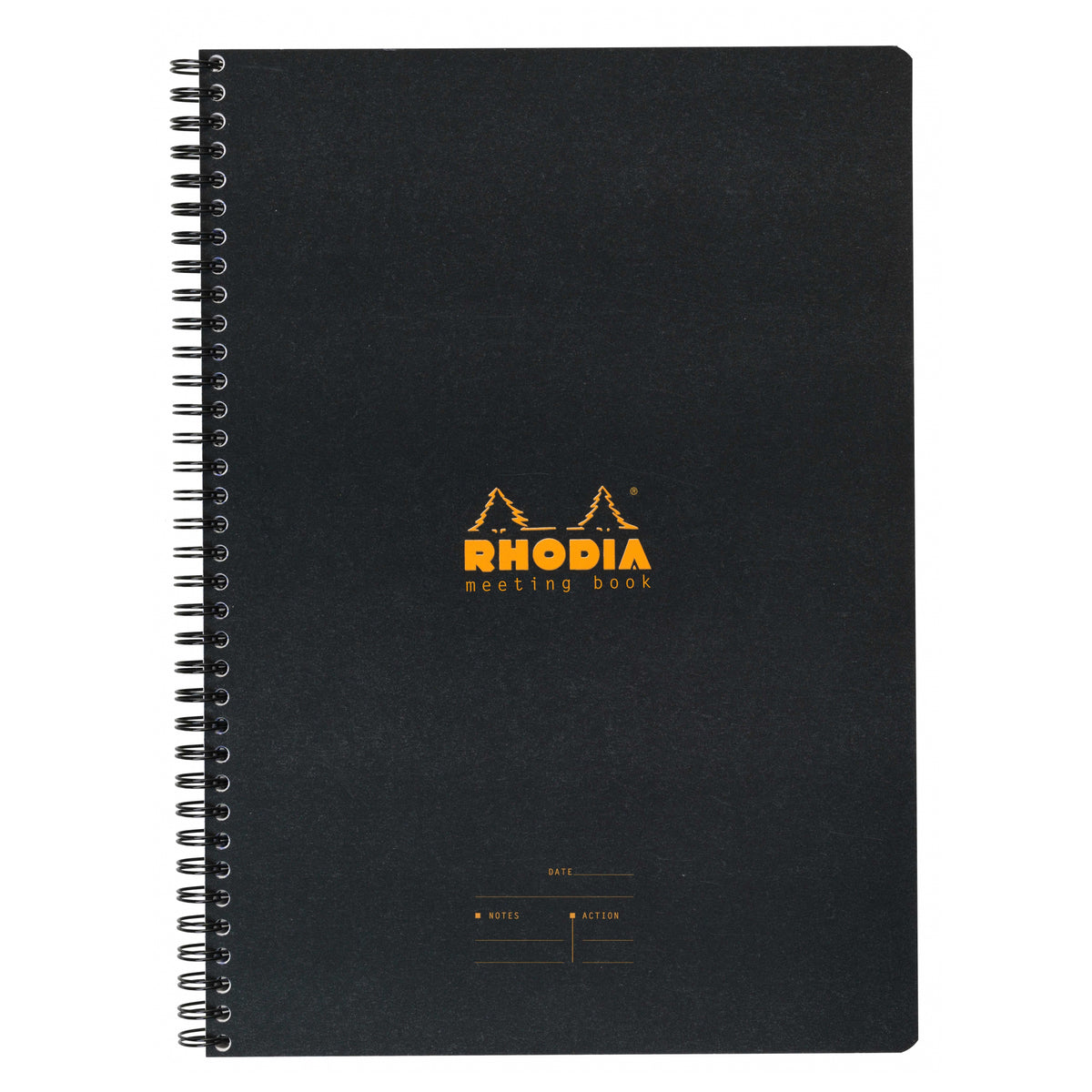 RHODIA BLACK MEETING NOTEBOOK 6X8