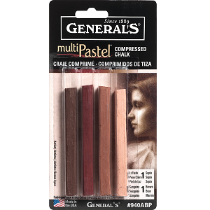 MULTIPASTEL CHALK CRAYONS EARTH TONES SET/4
