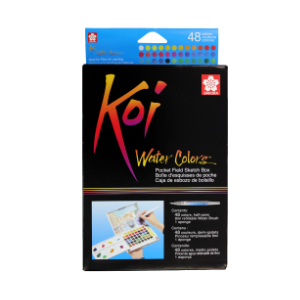 KOI WATERCOLOR FIELD SKETCHBOX SET/48