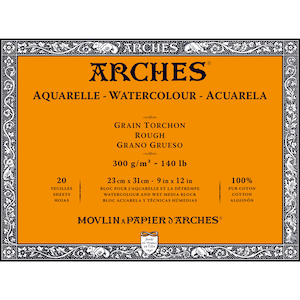 ARCHES BLOCK 140lb ROUGH PRESS 9&#39;&#39;x12&#39;&#39;