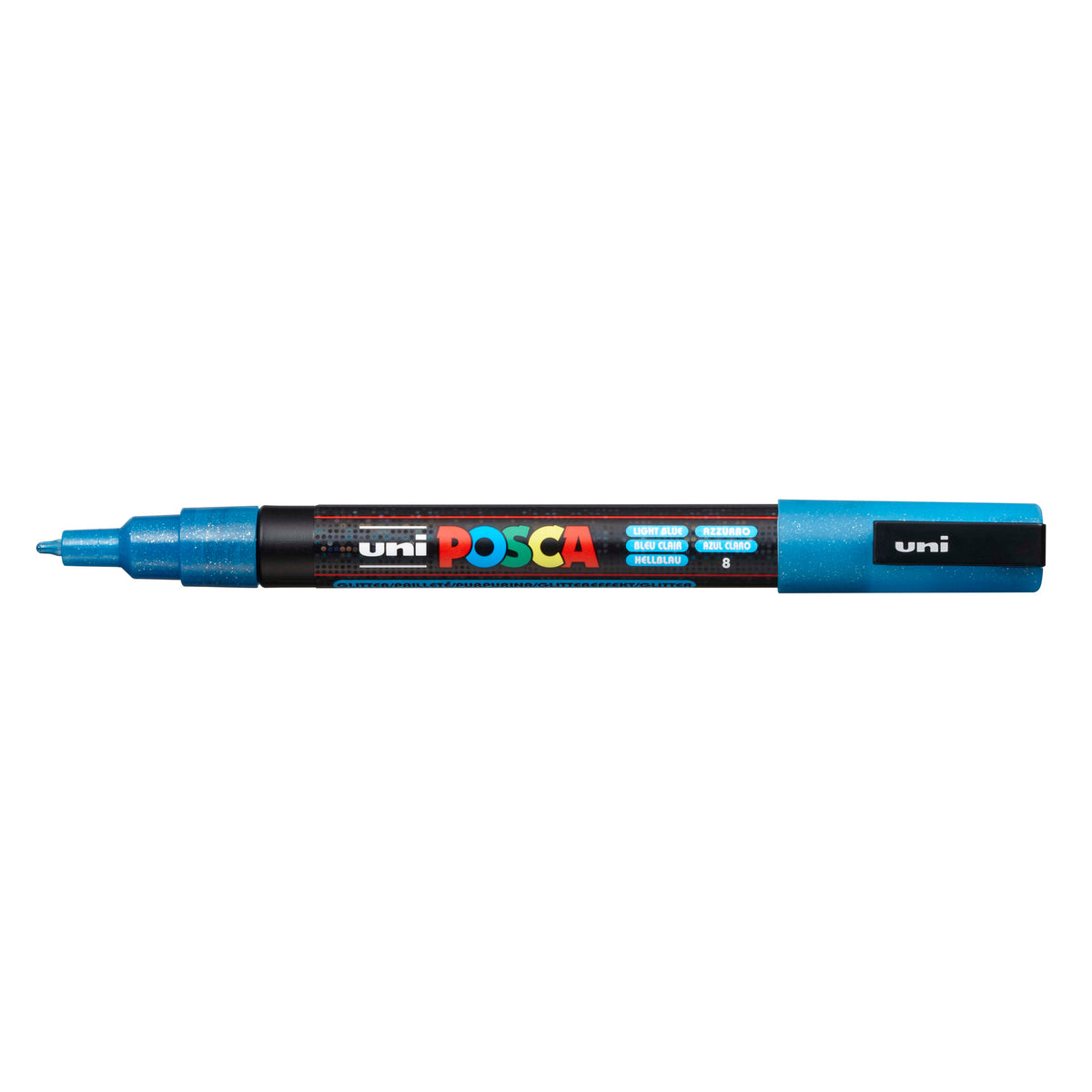 POSCA PAINT MARKER PC-3M FINE GLITTER LIGHT BLUE
