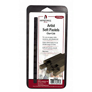 HERITAGE ARTS CHAR-COLE ARTIST SOFT PASTEL 12PK
