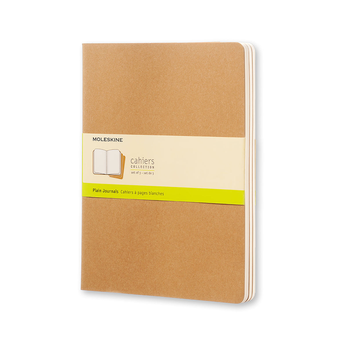 MOLESKINE CAHIER PLAIN X-LARGE KRAFT 3-PACK