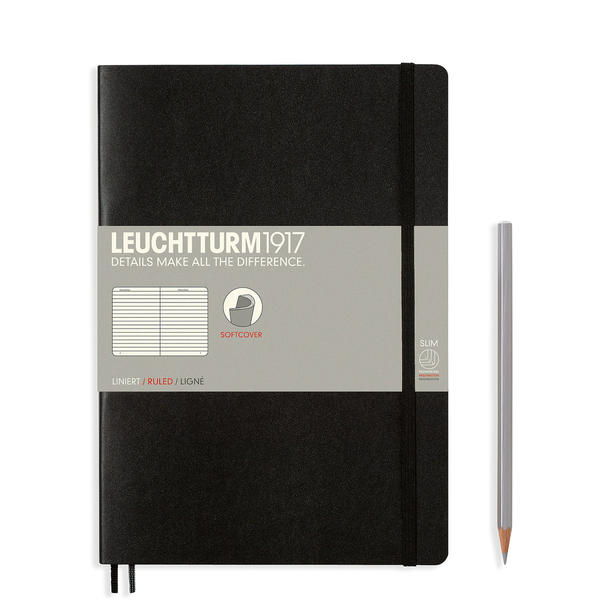 SOFTCOVER B5 NOTEBOOK RULED BLACK