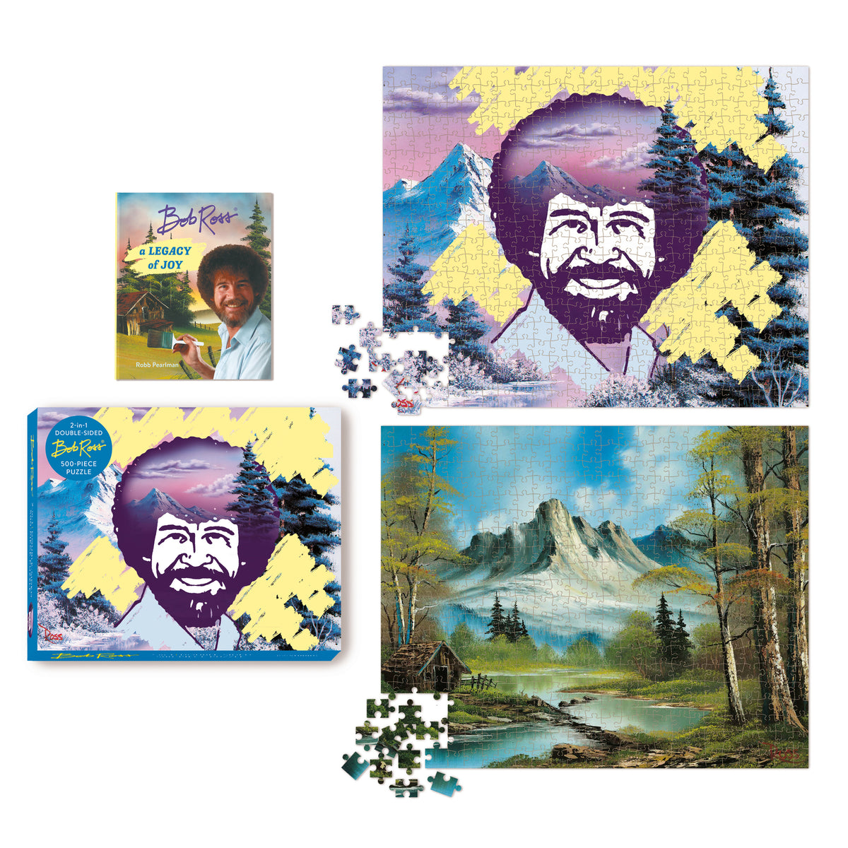 BOB ROSS 2-IN-1 500-PIECE PUZZLE KIT