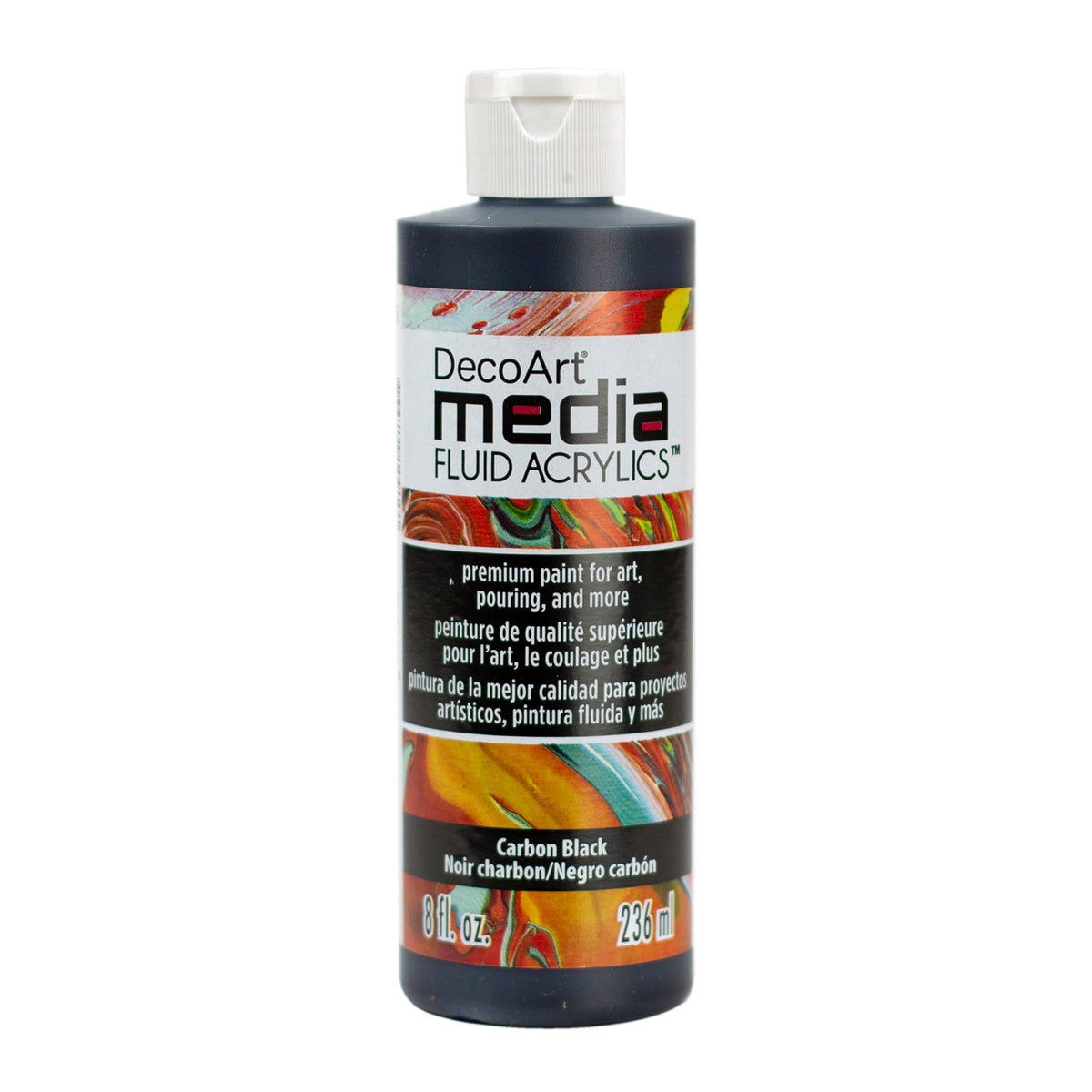 MEDIA FLUID 8oz CARBON BLACK
