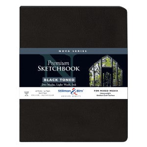 NOVA SKETCHBOOK SOFTCOVER BLACK 8x10