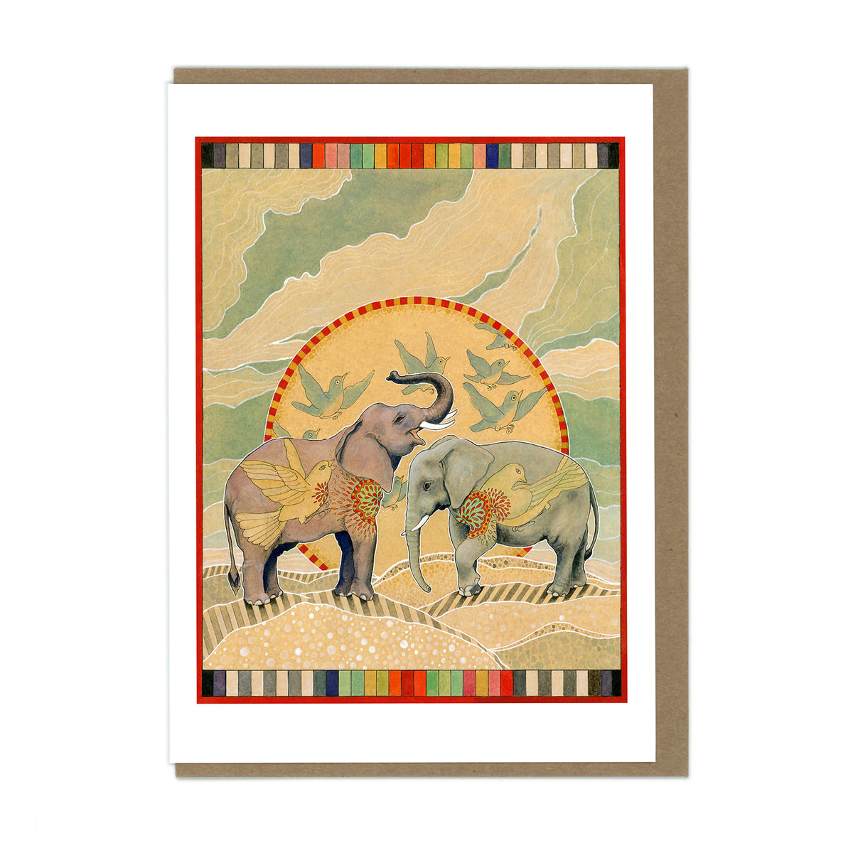 ILLUSTRATION CARD ELEPHANTS