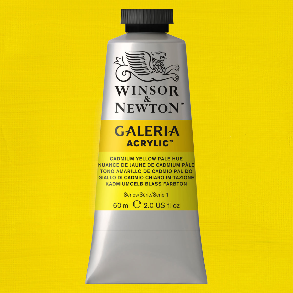 W&amp;N GALERIA ACRYLICS CADMIUM YELLOW PALE HUE 60ml