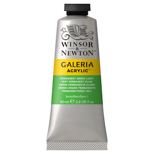 W&N GALERIA ACRYLICS PERMANENT GREEN LIGHT 60ml