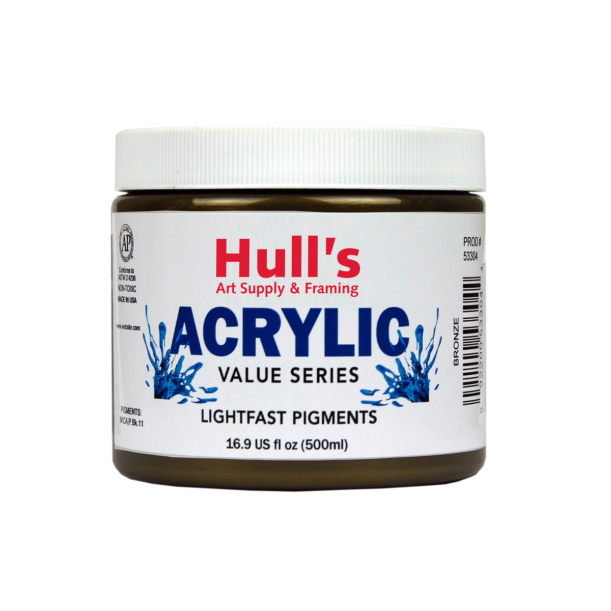 HULLS ACRYLIC 16oz JAR BRONZE