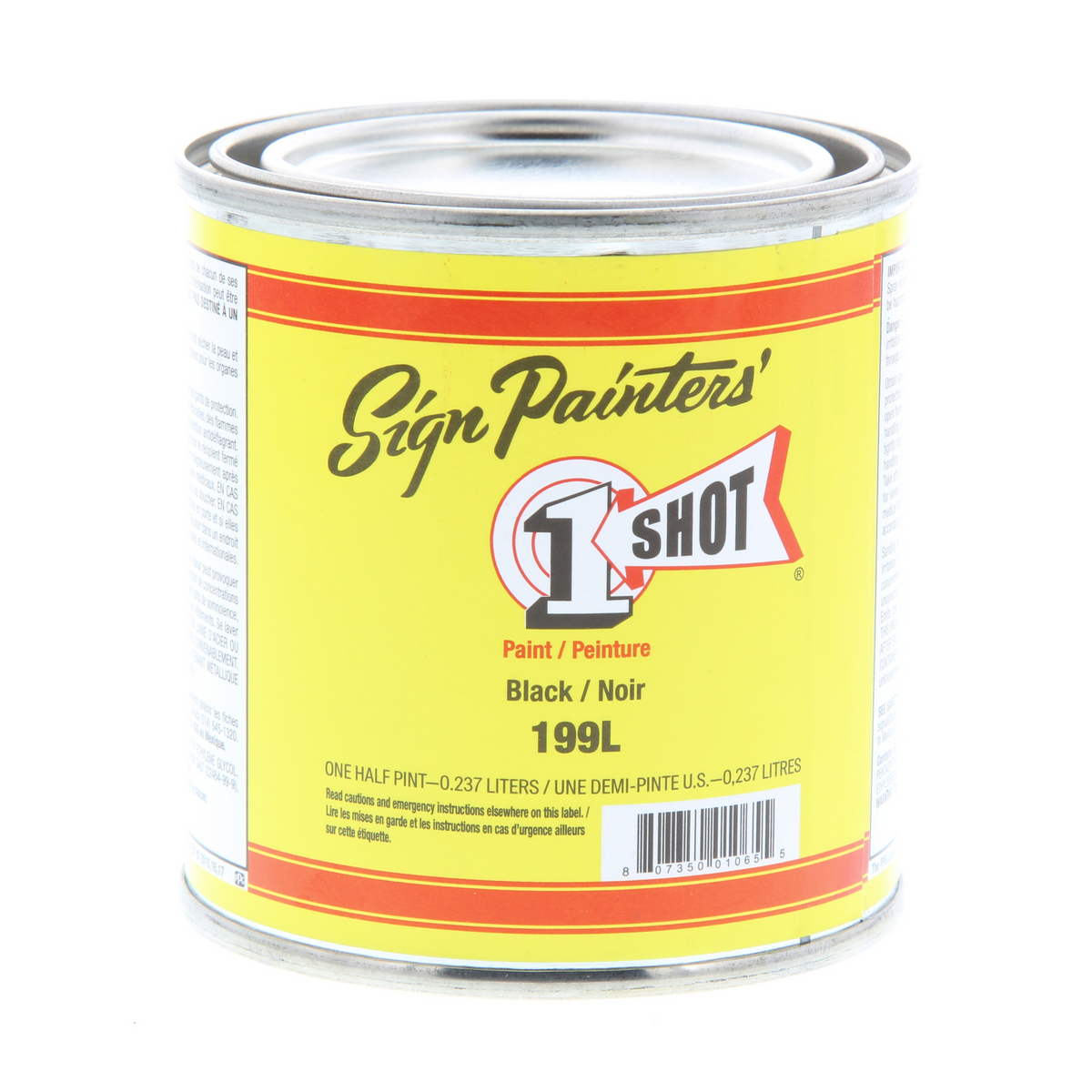 1 SHOT LETTERING ENAMEL BLACK 8oz