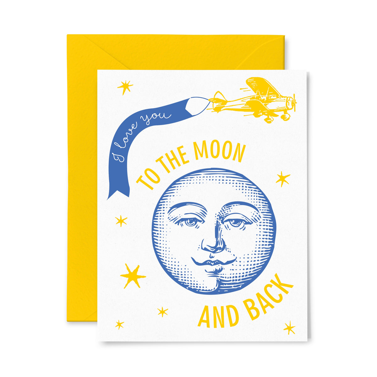 COLOR BOX LETTERPRESS CARD MOON