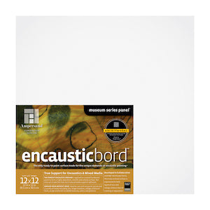 ENCAUSTICBORD 1/4&#39;&#39; FLAT 12x12