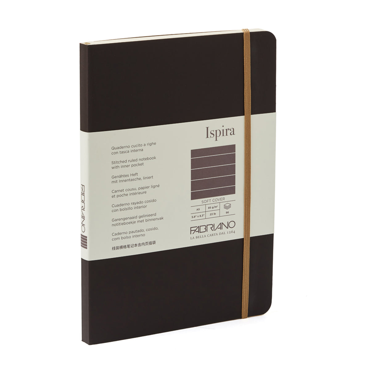 ISPIRA SOFTCOVER A5 LINED BROWN