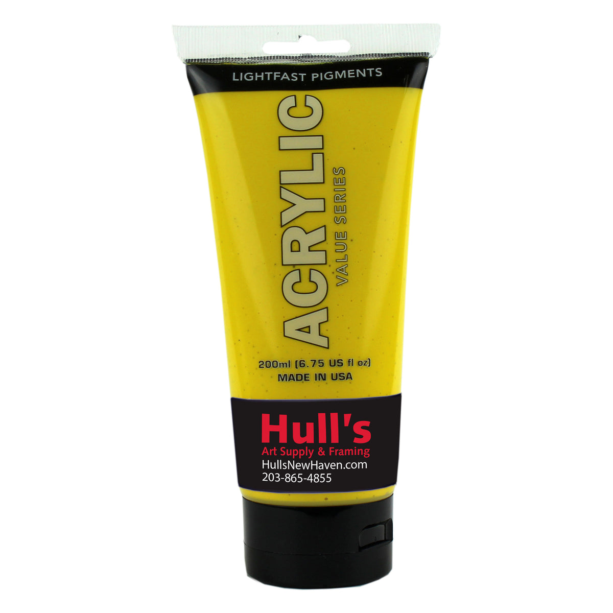 HULLS ACRYLIC 200ml TUBE PRIMARY YELLOW