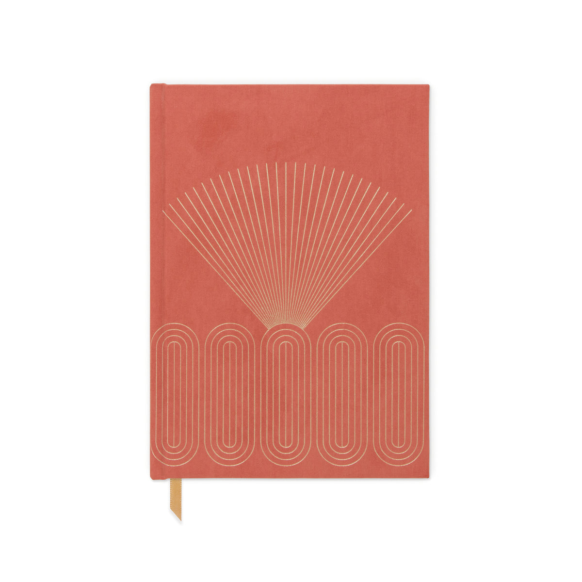 SUEDE CLOTH JOURNAL WITH POCKETS RADIANT RAYS