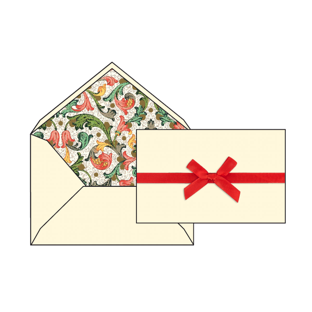 CLASSICA MINI NOTECARDS 10-PACK RED FLORENTINE