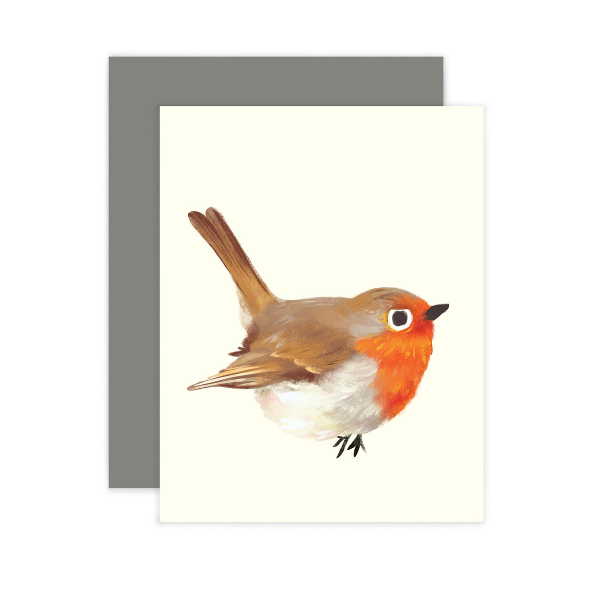 ILLUSTRATION CARD EUROPEAN ROBIN