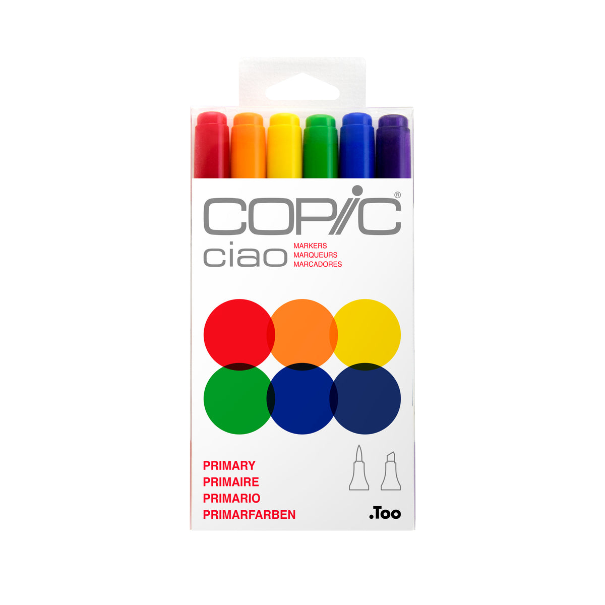 COPIC CIAO MARKER SET/6 PRIMARY