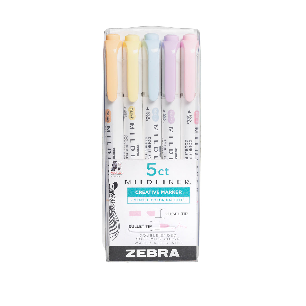 MILDLINER DOUBLE ENDED HIGHLIGHTER GENTLE SET/5