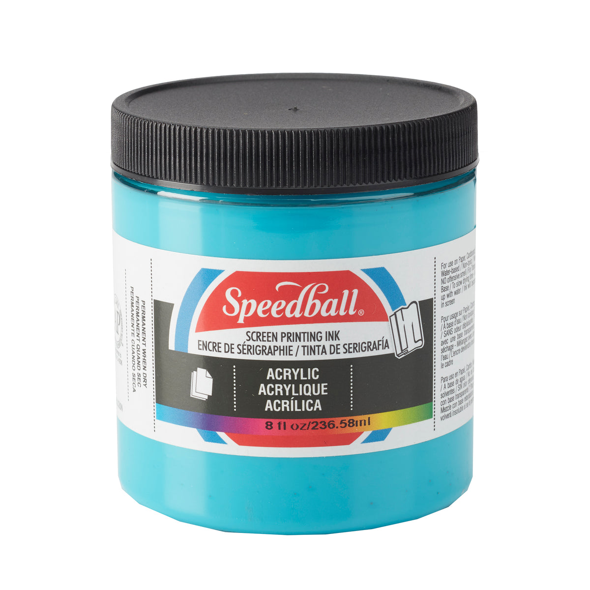 ACRYLIC SCREEN PRINTING INK 8oz PEACOCK BLUE