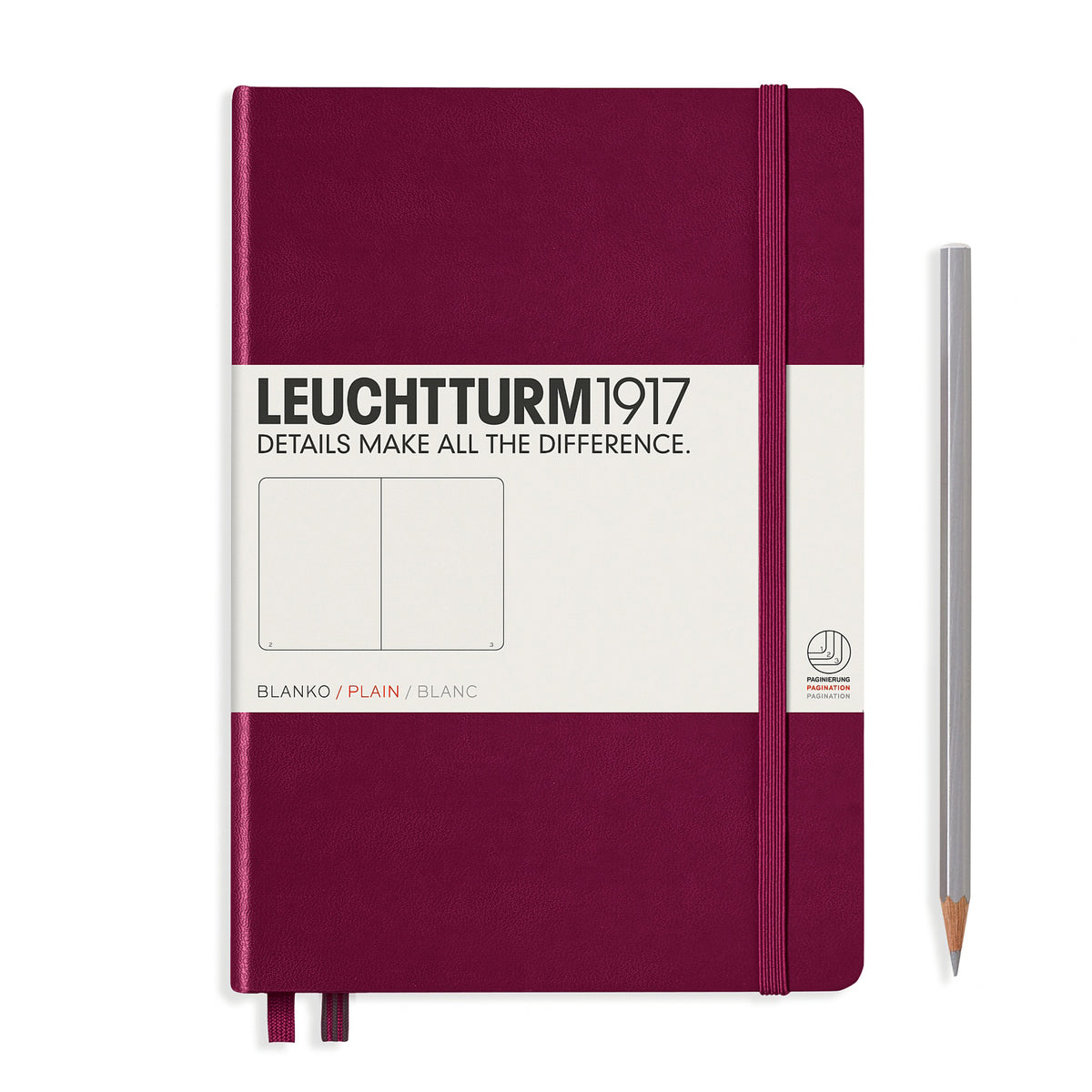 MEDIUM A5 NOTEBOOK PLAIN PORT RED