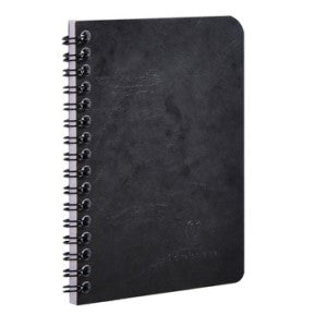 CLAIRE FONTAINE BASIC WIRE NOTEBOOK RULED BLACK 6x8.25