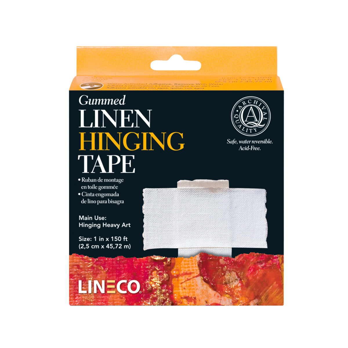 LINEN HINGING TAPE 1&#39;&#39;X10YD GUMMED